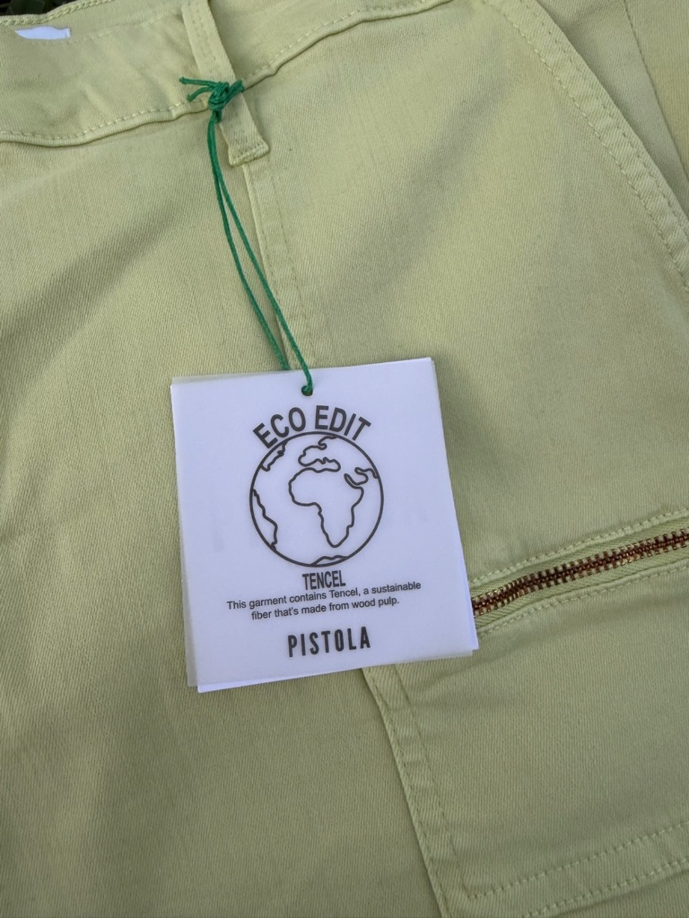 NWT Pistola Limeade Shorts Size 30 Tencel Blend Zip Pocket Summer - Picture 4 of 7